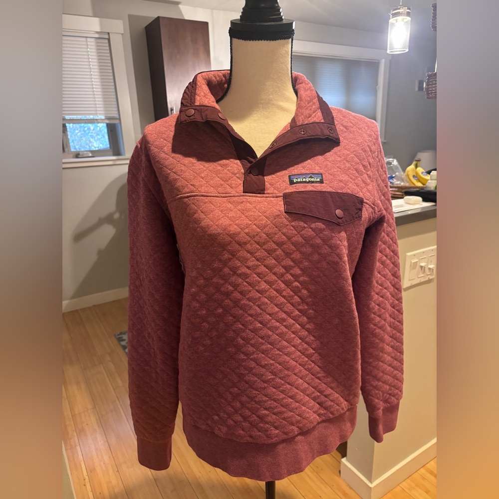 Patagonia Quilted Snap-T Pullover in Dusty Rose